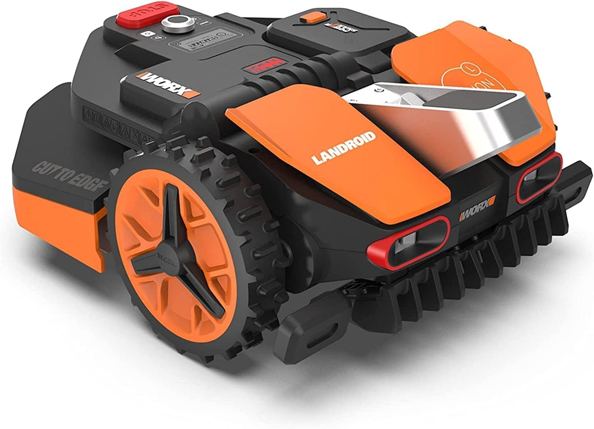 Tondeuses et tracteurs WORX – 1300 m | 1400 m, Noir/Orange – LANDROID VISION WR213E.1 | Robot Tondeuse sans fil périphérique ² Surf.max ²
