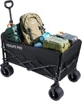 Chariots à 2roues YEAUPE PRO – 230 L | 200KG, Noir – Chariot de Plage Pliable Capacité Max | Idéal pour Camping