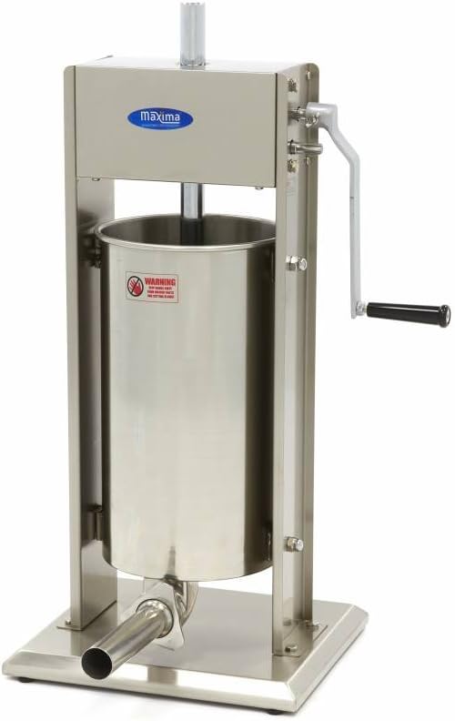 Électroménager spécialisé Maxima – jusqu'à 15 l | Argent, Bidon à saucisses vertical en acier inoxydable - 4 tubes de remplissage