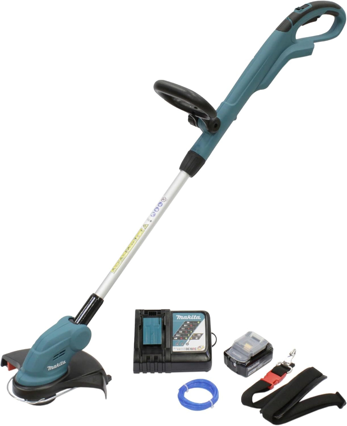 Makita débroussailleuse, 18 V – 1x3,0 | Bleu/Noir, Coupe bordure LXT ( Ah) avec chargeur rapide - DUR181RF