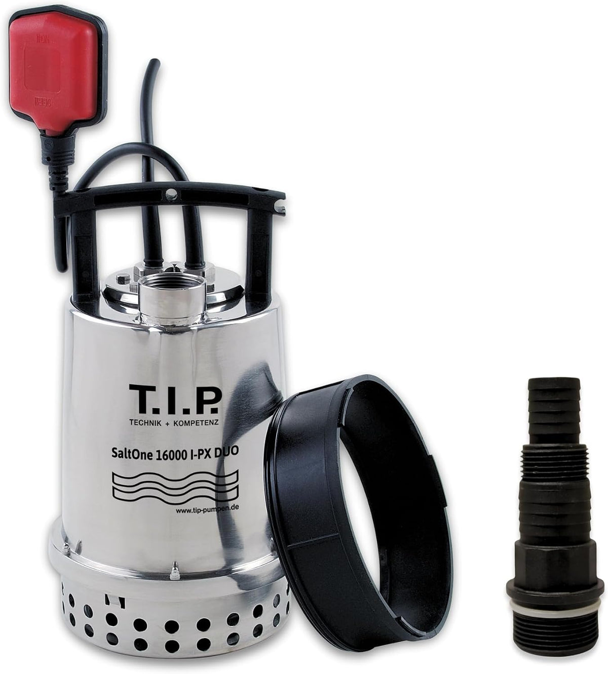 Pompes à eau et accessoires T.I.P | 16000 l, 10 m – Noir/Rouge/Argent