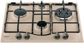 table de cuisson Hotpoint – plaque de cuisson | Beige/Noir, PC 640 T (AV) R/HA au gaz à encastrer Couleur avène
