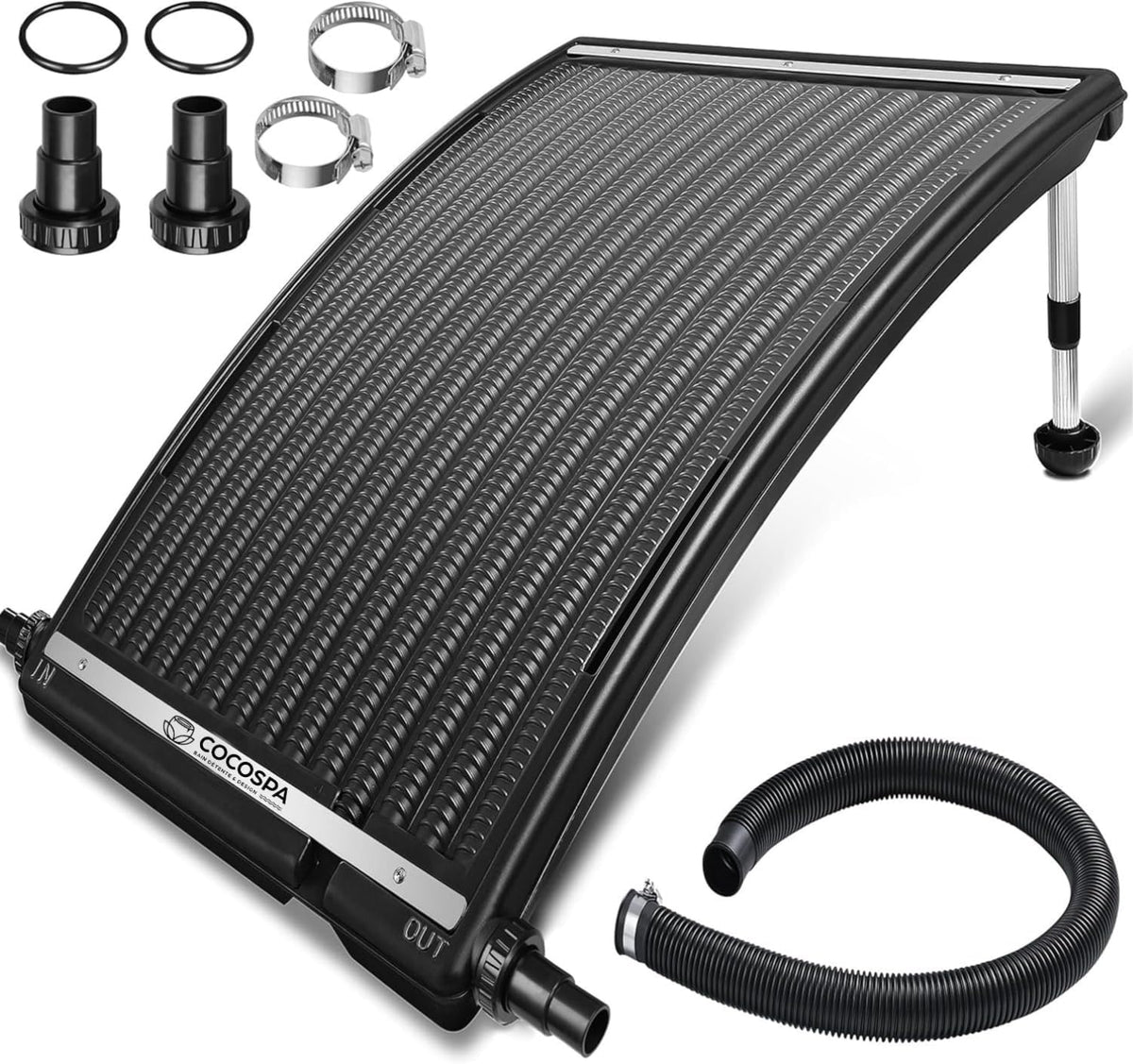 COCO SPA panneau solaire, Noir – Chauffage Solaire pour Piscine Hors Sol