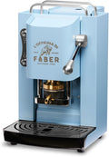 FABER COFFEE MACHINES machine à café, cafetière – 44 mm | Turquoise, Modèle Pro Deluxe – dosettes ESE | Finition chromée