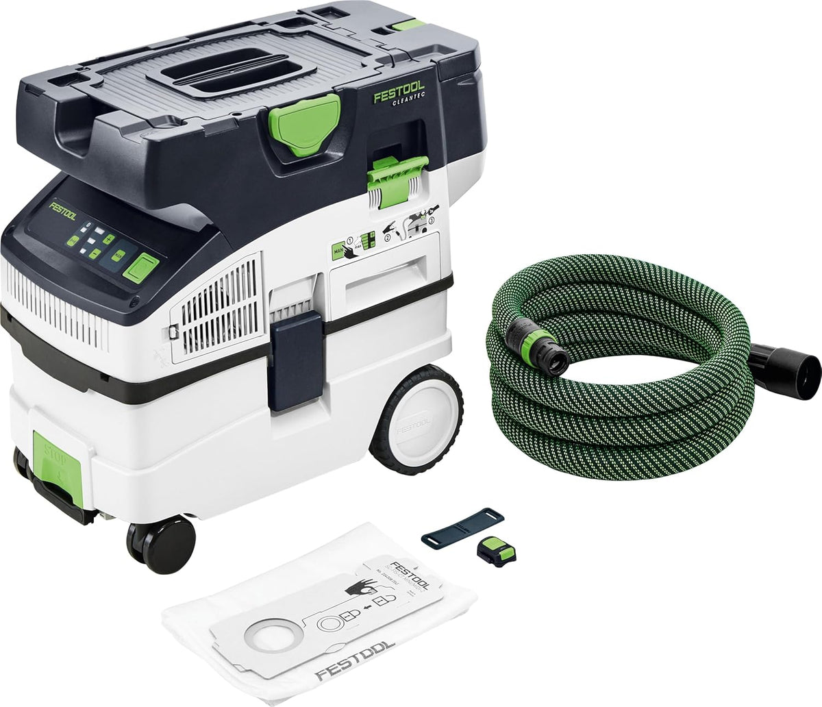 aspirateur eau et poussière Festool | Noir/Blanc/Vert, Aspirateurs sans fil CLEANTEC CTLC MIDI I-Basic