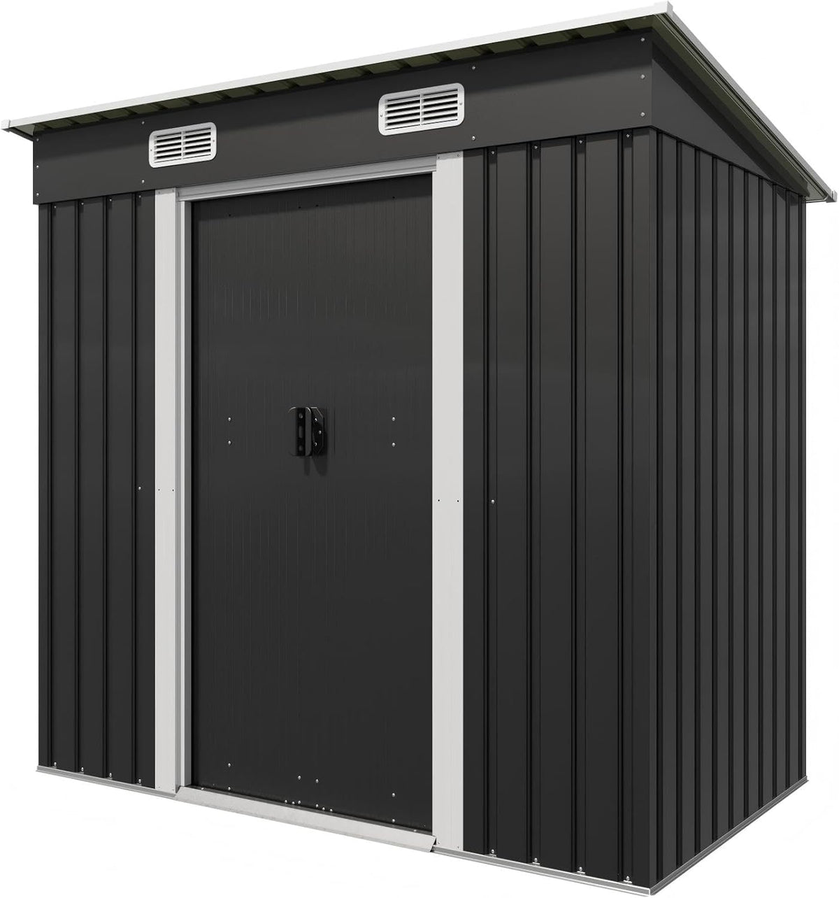 Abris de jardin TRIUMPHKEY – 183 x 109 x 182 cm | 3,6 m, Anthracite – Abri de jardin en métal avec fondation de ³