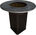 PUR LINE fumoir, 100 cm – Noir/Gris | Grand barbecue noir avec plaque en acier et grill