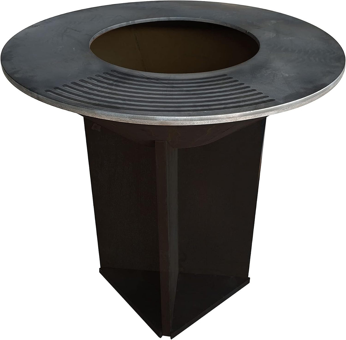 PUR LINE fumoir, 100 cm – Noir/Gris | Grand barbecue noir avec plaque en acier et grill