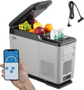 glacière VEVOR – frigo | 15 L / 15,9 qt, 45 W – 100-240 V CA (50/60 Hz) 12/24 V CC | ≤ 45 dB, 15 L – Gris/Noir | Réfrigérateur Portable à Compression