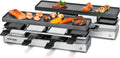 table de cuisson Rommelsbacher, plaque de cuisson – Noir/Argent | RC 1600 Fun pour 4+4 Appareil à raclette (barbecue de table, 8 personnes
