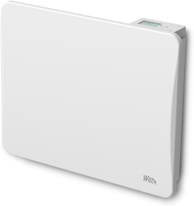 Radiateurs WARM TECH | 1000 W, Blanc – Radiateur inertie céramique - IP24 - Fil pilote 6 ordres