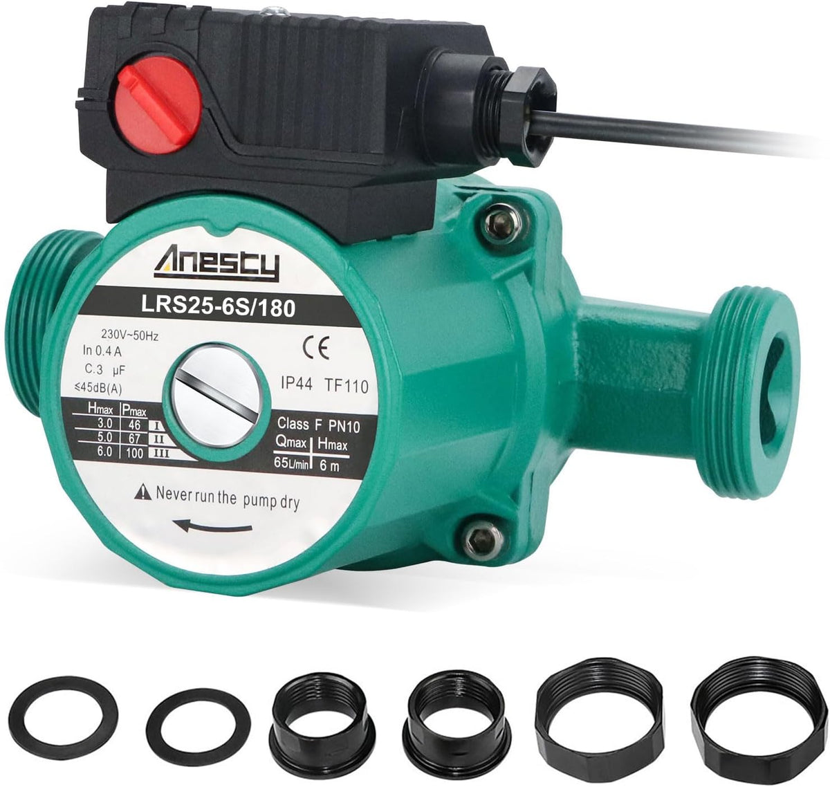 Pompes à chaleur Anesty | Vert/Noir/Rouge, Circulateur de Chauffage – Pompe de Circulation