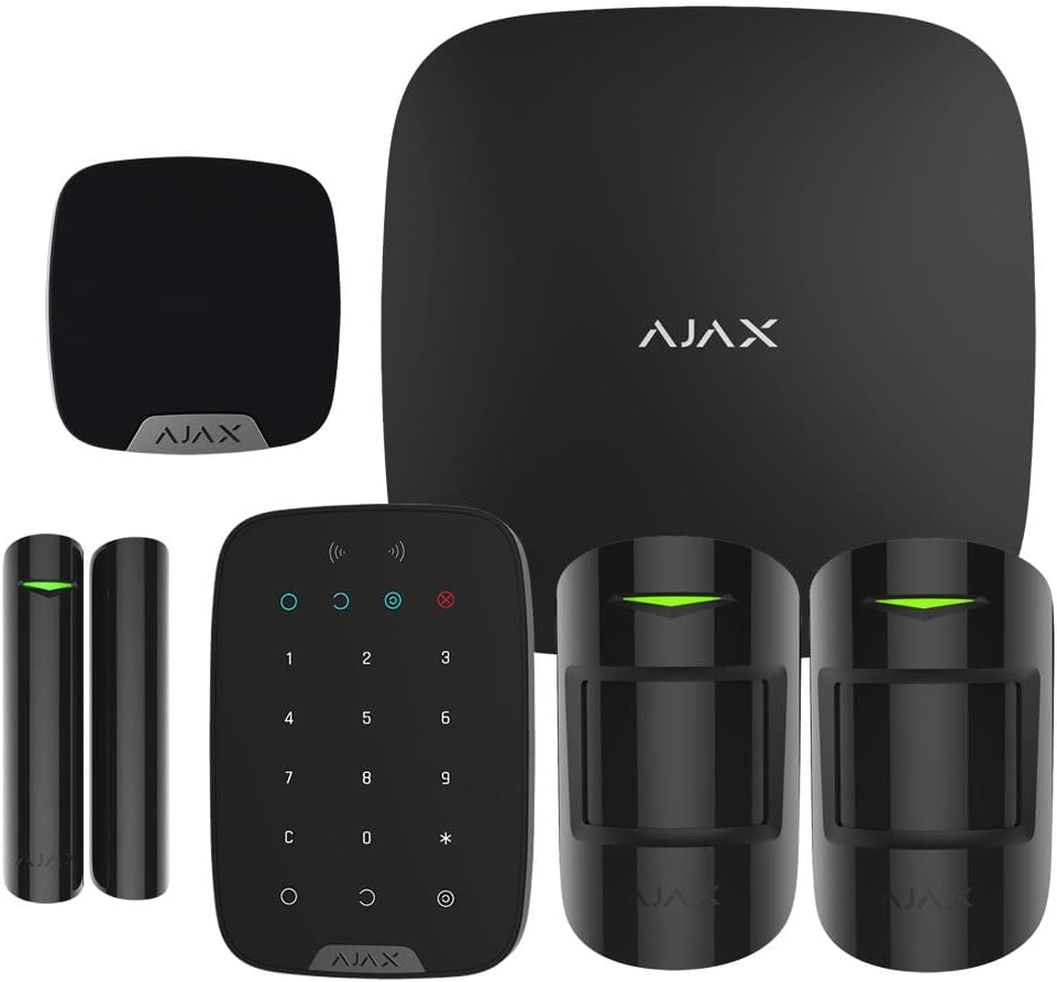 SD Fire Alarms Alarmes maison, Noir – Ajax Systems Kit 3 DD House avec clavier NON-PD 20570