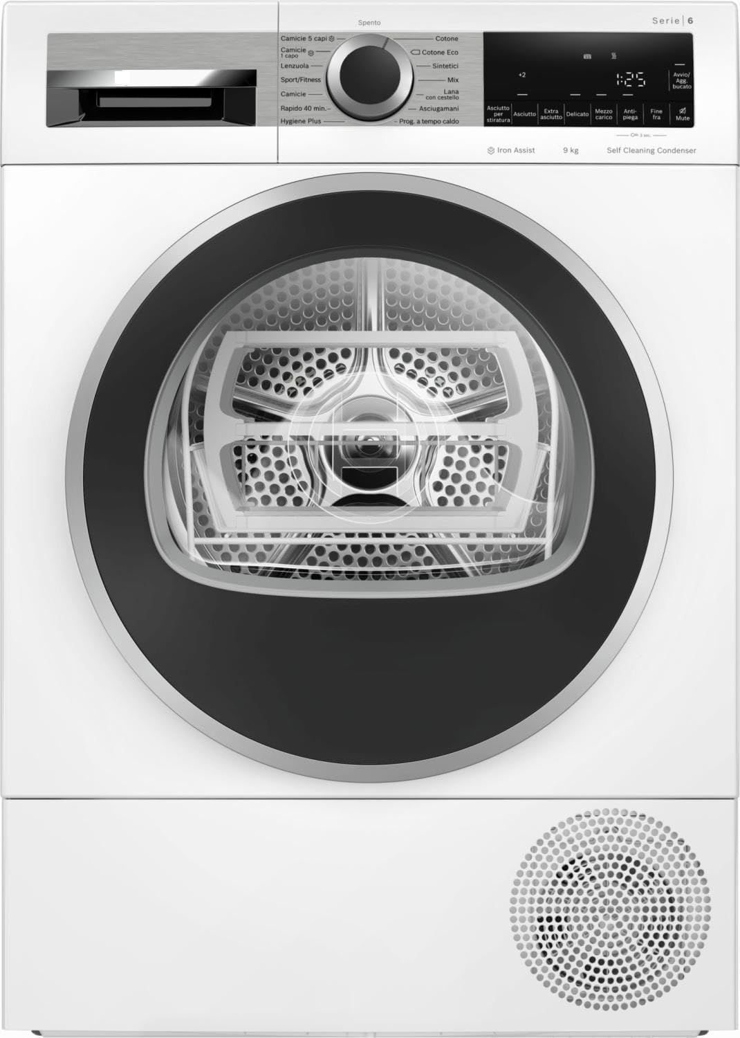 lave-linge Bosch | machine à laver, 9KG – Blanc | WQG245C0IT ASCIUG A+++ HYGIENEPLUS CLANA SERIE6 VAPORE C