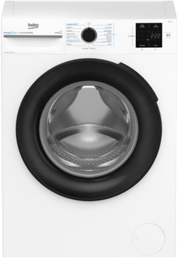 lave-linge Beko | machine à laver, 7 kg – Blanc/Noir | frontal 1200 Tours/min - BM3WFU37211B