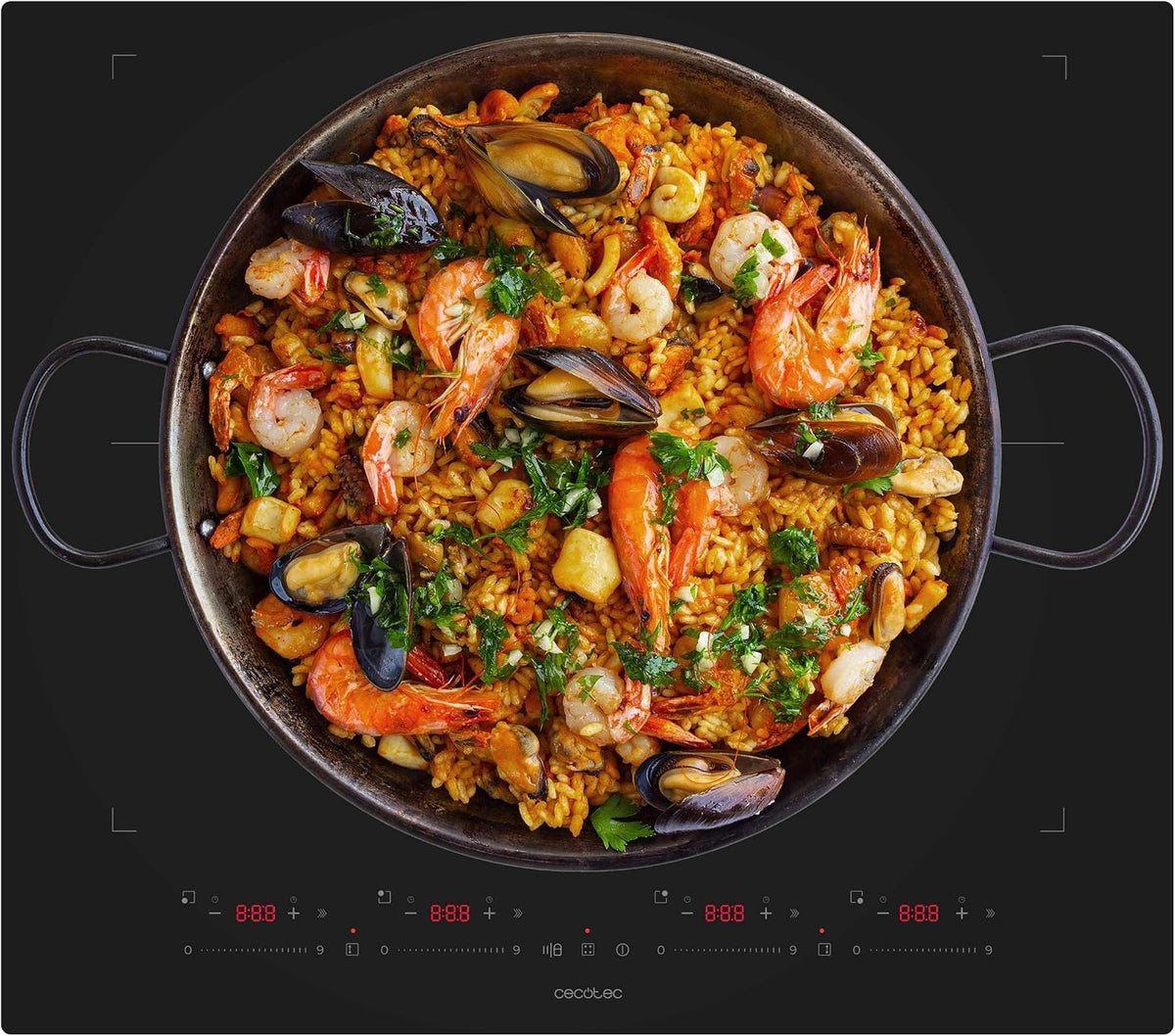 table de cuisson Cecotec | plaque de cuisson, 7400 W – Noir | Plaque à Induction 4 Zones de Cuisson Bolero Squad I 4700 TitanicZone