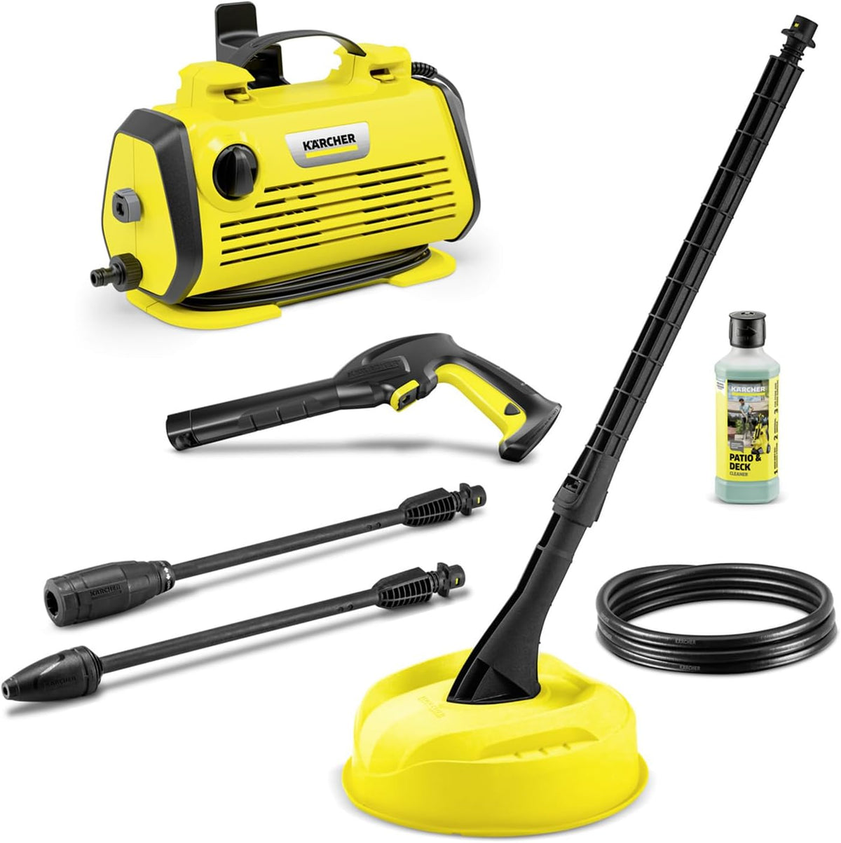 nettoyeur haute pression Karcher – 120 bar | 380 l, 25 m – 3,6 kg | Jaune/Noir, Kärcher K 3 Horizontal Plus Home