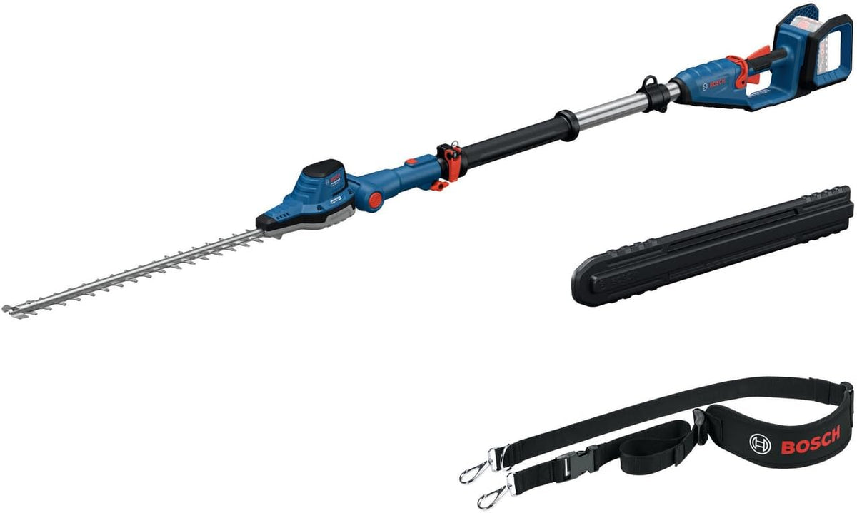 Bosch Professional Taille-haies, 18 V – 2,5 m | 23,5 mm, Bleu/Noir/Argent – System Taille-haie télescopique GHE -50 TP (tige télescopique