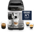 machine à café De'Longhi – cafetière | Argent/Noir, 7 Boissons en une Seule Touche – Commandes Soft Touch | Argent et Noir (ECAM292.81.SB)