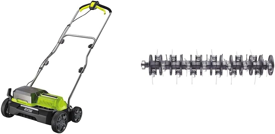 RYOBI Outillage de jardin motorisé, 18 V – 35 cm | Vert/Noir, RY18SFX35A-0 One+ Cordless Brushless Scarifier
