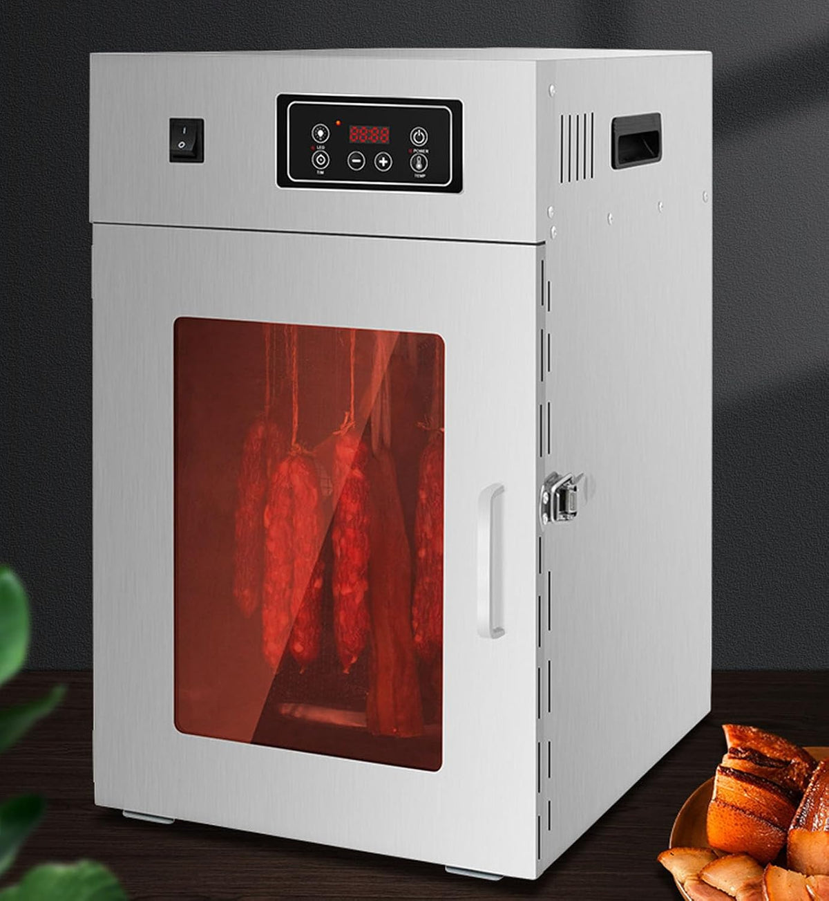 déshydrateur alimentaire ZXSYYDS – 34 × 40 × 55 cm | 800 W, Acier inoxydable de qualité alimentaire – Argent | Professionnel