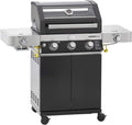 Barbecues au gaz naturel RÖSLE | Noir/Argent, Unité de barbecue à gaz VIDERO G3-S noir – gril avec 3 brûleurs en acier inoxydable