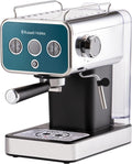 machine à café Russell Hobbs | Bleu/Noir/Argent, Cafetière [Machine Expresso Design Vintage] Distinctions Océan (15 Bars