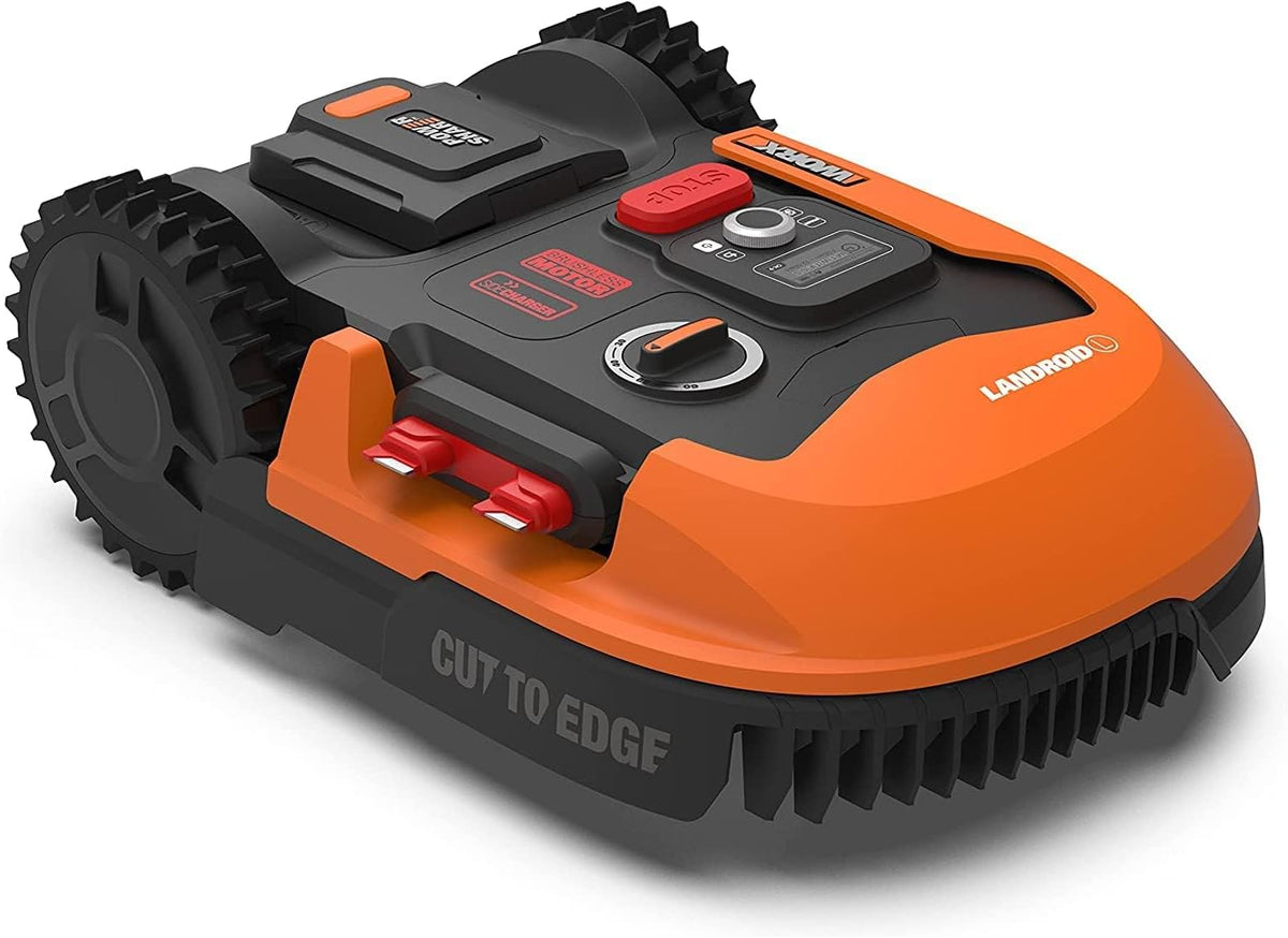 Tondeuses robot WORX – 700 m | 800 m, Orange/Noir – Landroid Plus WR167E Robot Tondeuse Connecté e t Intelligent