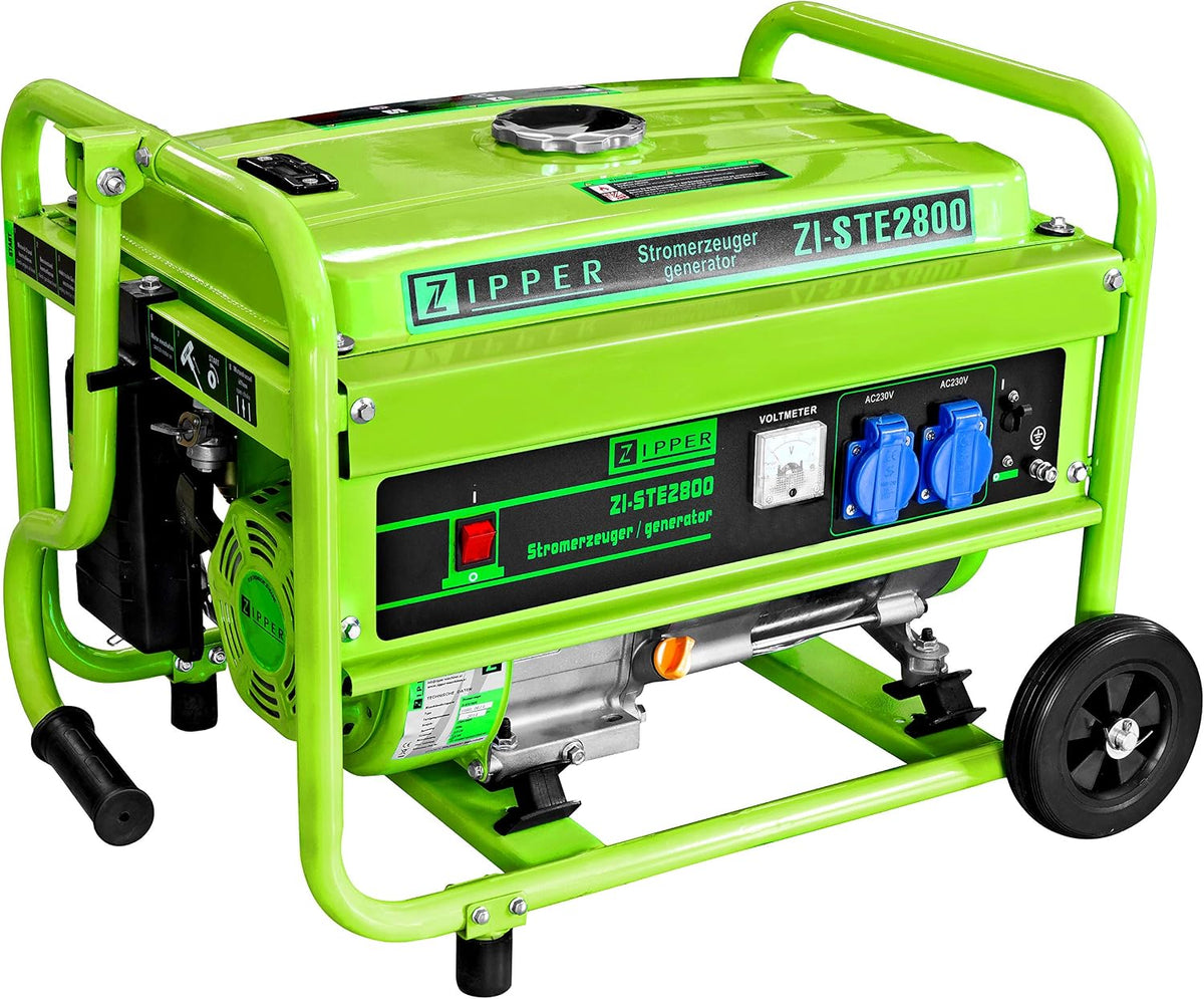 groupe électrogène ZIPPER | 610 x 450 x 475, Vert/Bleu – ZI-STE2800 Générateur
