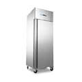 réfrigérateur Maxima | frigo, 600 L – Gris | 3 étagères réglables (2/1 GN) - sur roulettes - incl étagères