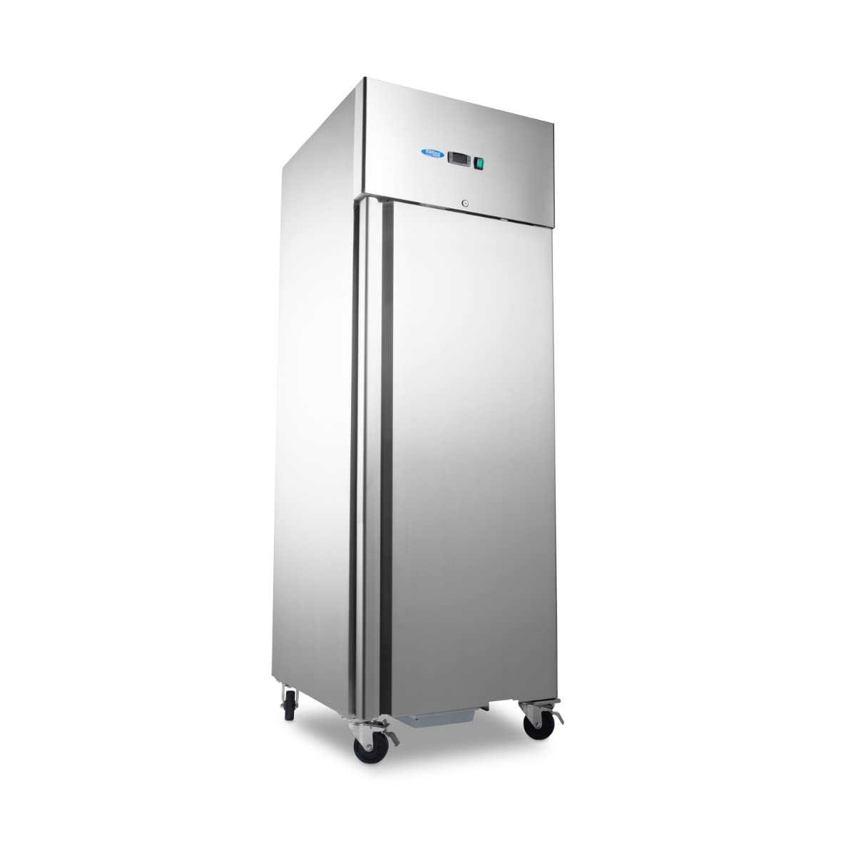 réfrigérateur Maxima | frigo, 600 L – Gris | 3 étagères réglables (2/1 GN) - sur roulettes - incl étagères