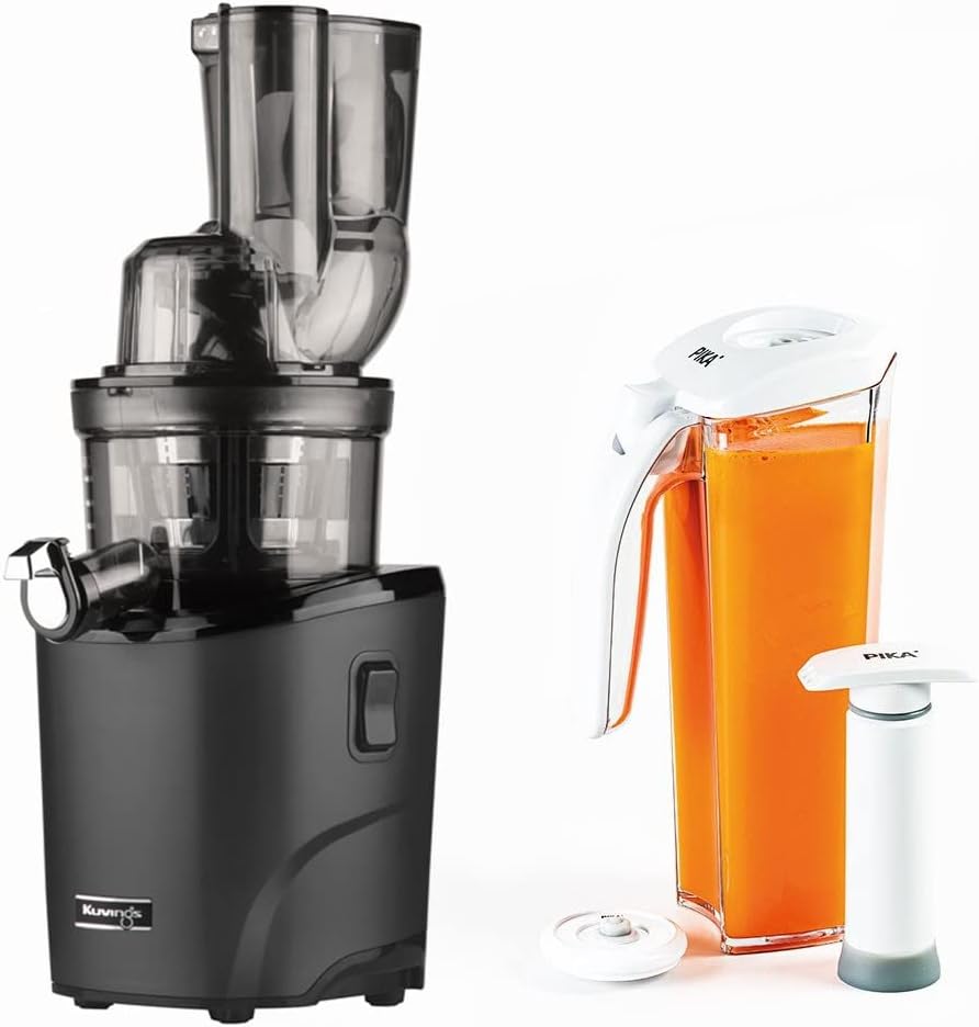 Kuvings centrifugeuse, Noir/Blanc – Extracteur de jus REVO830 + kit de conservation de jus sous vide - Noir