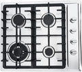 table de cuisson GramStudio, 58 cm – Noir/Acier Inoxydable | Plaque de Cuisson à Gaz 4 Foyers, Encastrable – Gaz Naturel/Propane
