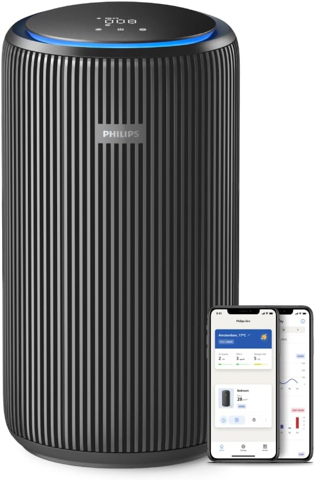 Philips purificateur d'air, 600 m – 156 m | Noir, série 4200 – HEPA NanoProtect + double filtre à charbon actif