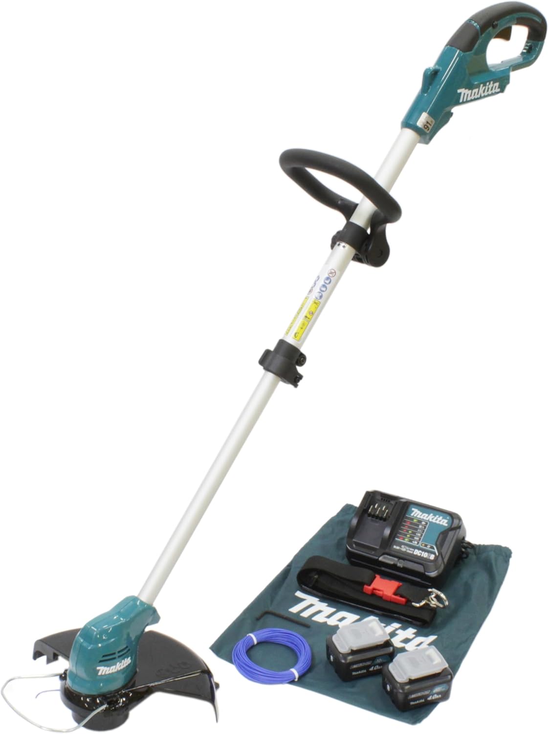 Makita tondeuse à gazon, 8 V – Noir/Bleu/Gris | UR100DSME avec Batterie 10