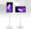 bureau KAIKAFEI – 32 Pouces | Blanc, Télévision Tactile – Télévision Portable 4K avec roulettes | Android 14 OS