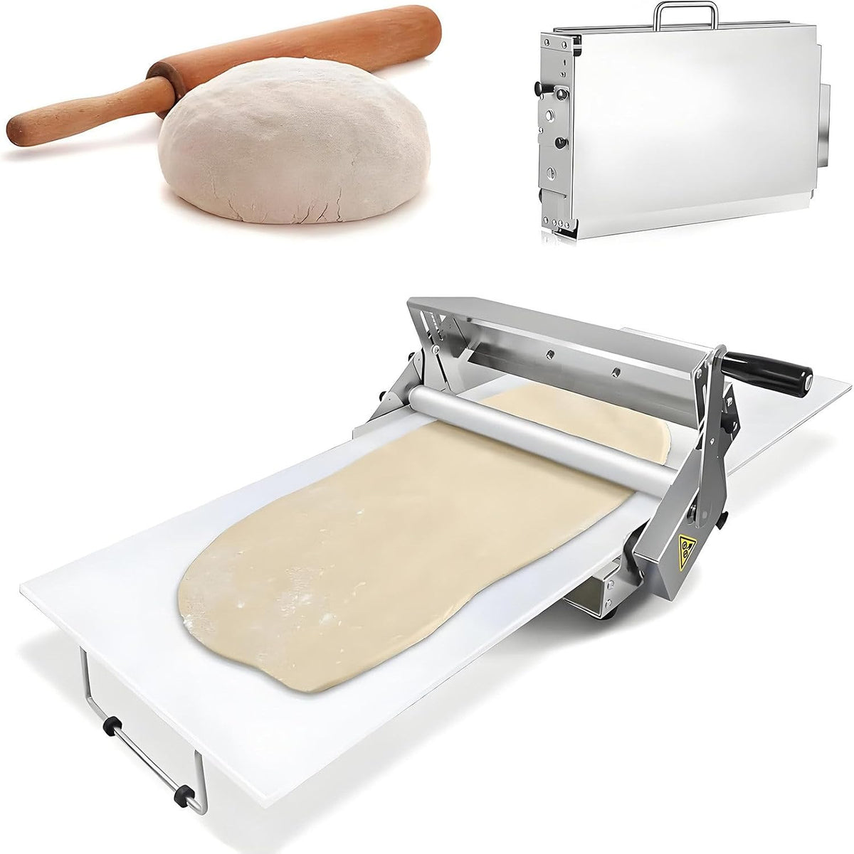 WDDEYYDS Machines à pâtes manuelles, 25 mm – Argent | Laminoir à Pâte Pliable, Laminoir à Pâte Professionnel