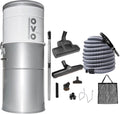 Système d'aspiration centrale OVO – 35 L | 12,2 m, Blanc/Gris/Noir – Système d'aspirateur Central Puissant et Robuste