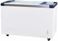 réfrigérateur L2G – frigo | Blanc/Noir, Congélateur coffre avec portes vitrées coulissantes