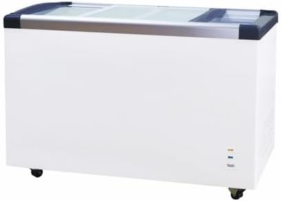 réfrigérateur L2G – frigo | Blanc/Noir, Congélateur coffre avec portes vitrées coulissantes