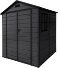 Abris de jardin ECD Germany – 4,2 m | 151x182x220 cm, Gris Foncé/Noir – Abri de Jardin en Résine PP ³ Gris Foncé avec Plancher