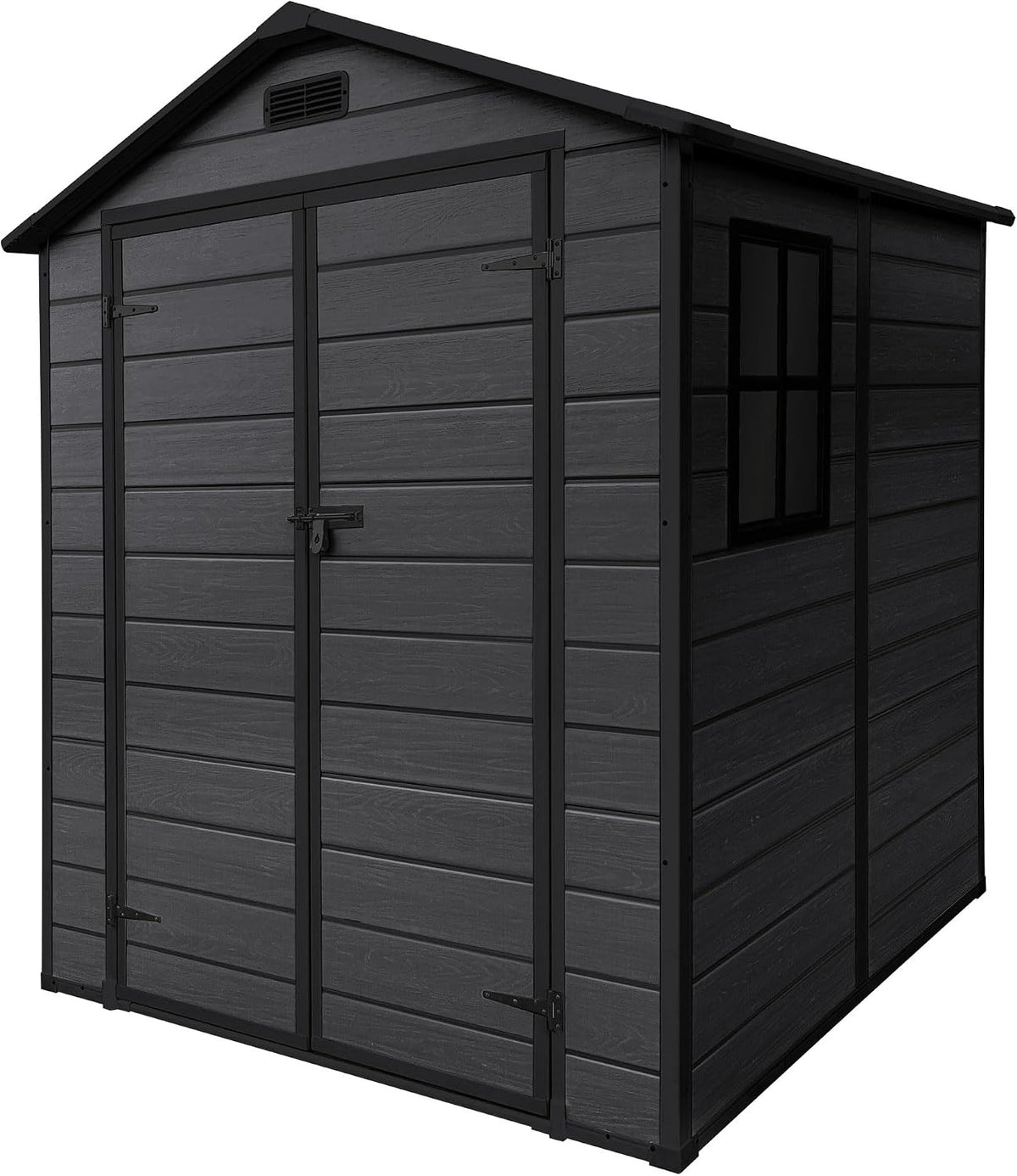 Abris de jardin ECD Germany – 4,2 m | 151x182x220 cm, Gris Foncé/Noir – Abri de Jardin en Résine PP ³ Gris Foncé avec Plancher