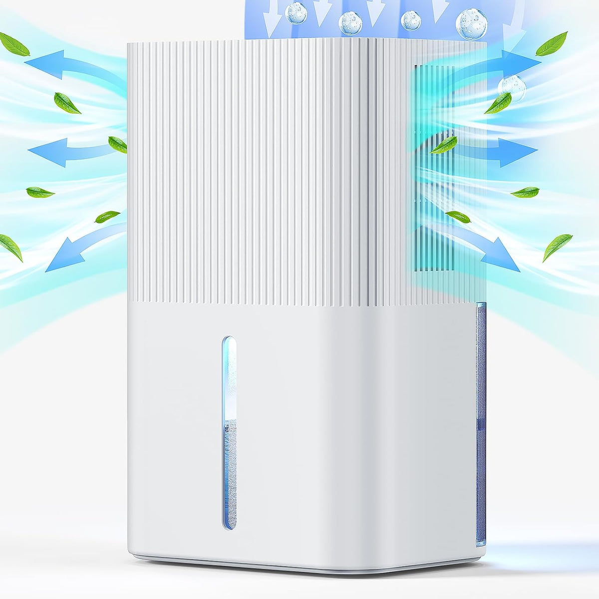 déshumidificateur MaidellAir – 2,7 L | 950 ml, Blanc – s pour la maison | électrique pour chambre, silencieux et à commandes tactiles