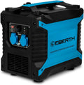 EBERTH groupe électrogène, 2000 W – 2x 230 | Noir/Bleu, Générateur d'Électricité Inverter Silencieux – Moteur à Essence 3 CV