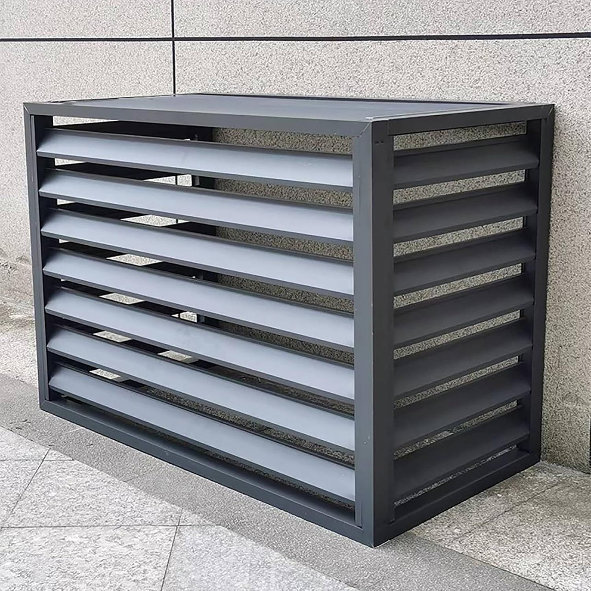 cache climatiseur SUKORI – Gris | Métal Cache Clim Exterieur, Protection Climatiseur En Alliages D'aluminium