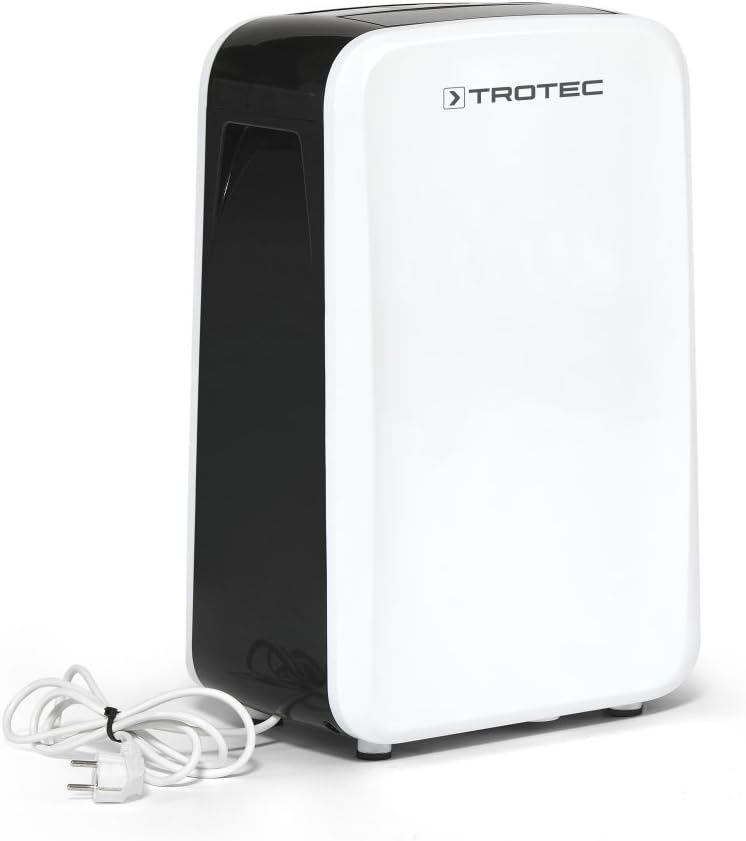 TROTEC déshumidificateur, 24 l – 50 m | Blanc/Noir, TTK 71 E d'air – Electrique | Portable, Absorbeur d'humidité
