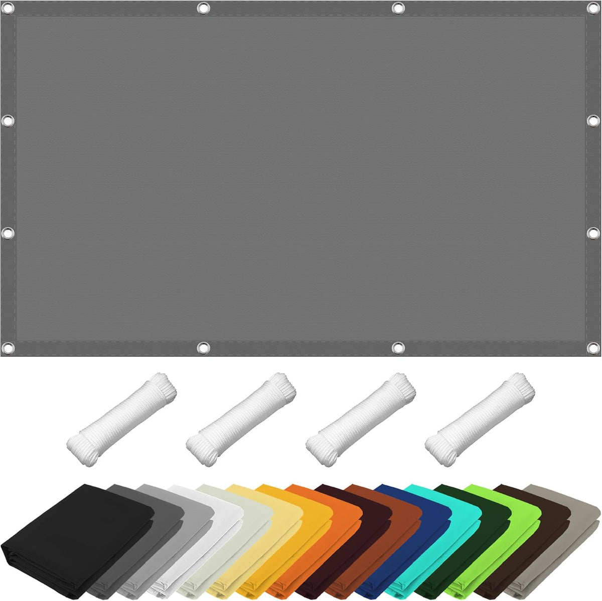GUOLIXIA Voiles d'ombrage, 260 x 450 cm – Gris Clair
