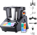 robot de cuisine Lifenaxx | 3 L, Noir/Argent – Master Chef Intelligent LX-050 | Bol inox, Wi-Fi & App – Écran tactile 7″
