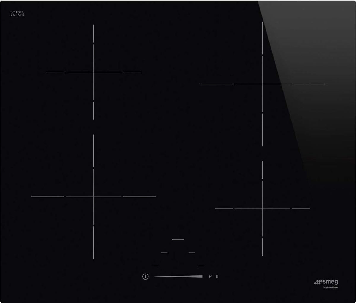 Smeg Tables de cuisson, 60 cm – Noir | 4 Zone Induction Hob avec Slider Touch Controls