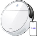 robot aspirateur OKP – Blanc/Noir | Aspirateur Robot K5, Auto-Recharge – Programmable avec 3 Modes de Puissance